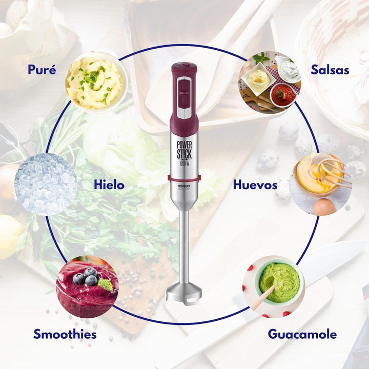 Stabmixer mit maximaler Leistung von 1200 W. Power Stick Max mit Mixbecher