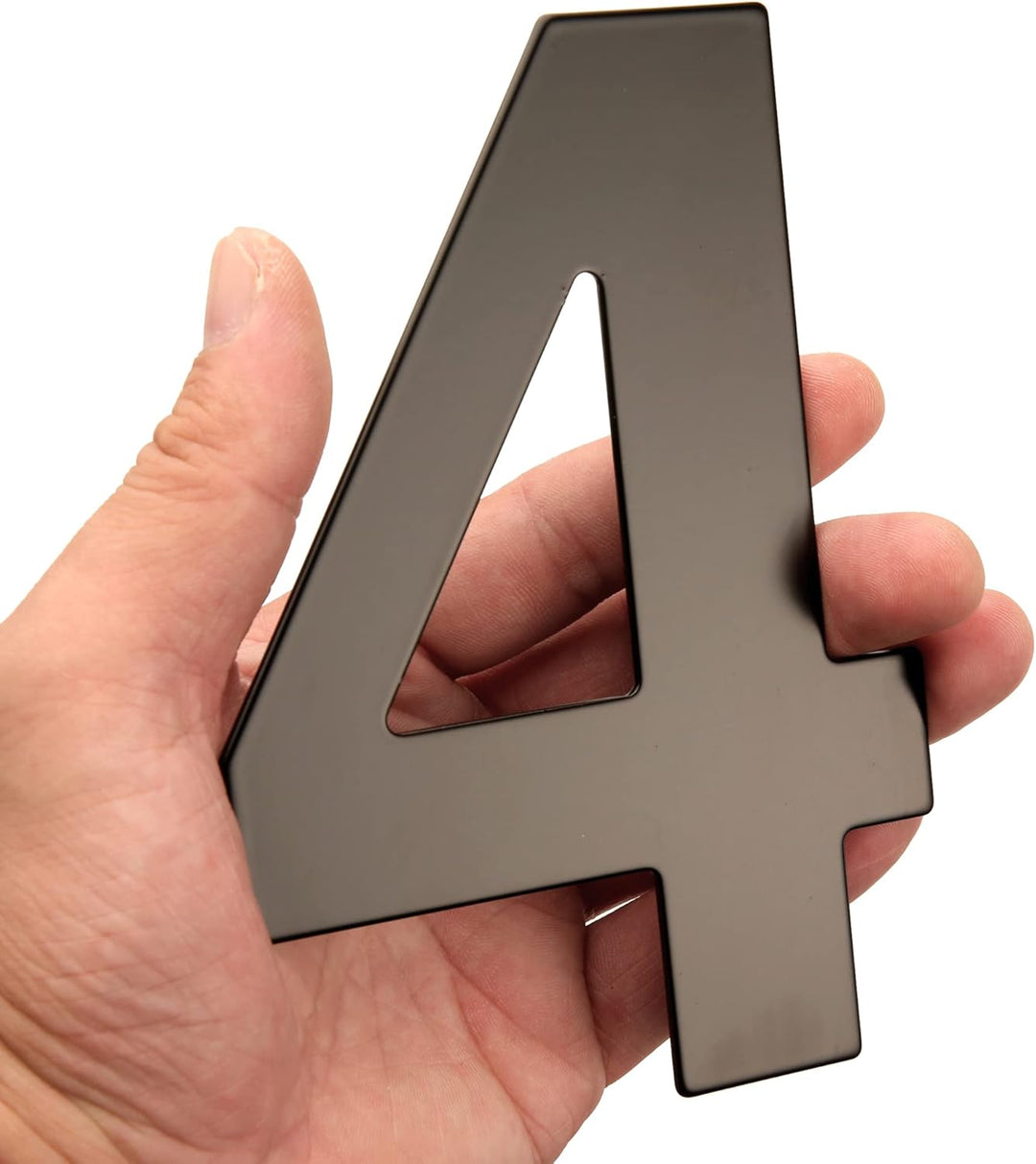 HASWARE 304 Edelstahl Moderne Hausnummer 6 Zoll/15cm Stilvolle Tür Alphabet Plakette für Strasse Hom