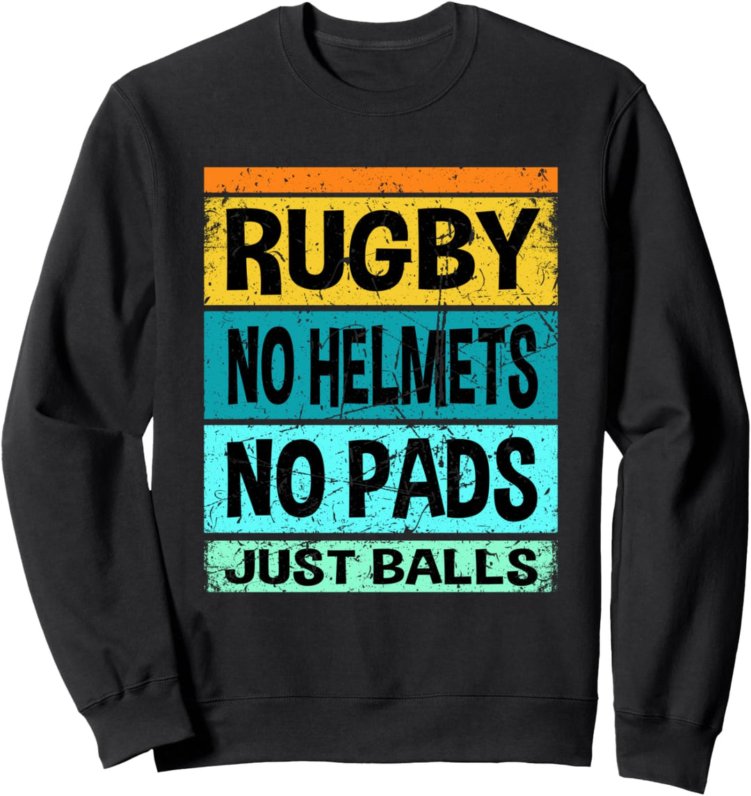 Retro Vintage Rugby Just Balls Spieler Fans Sweatshirt