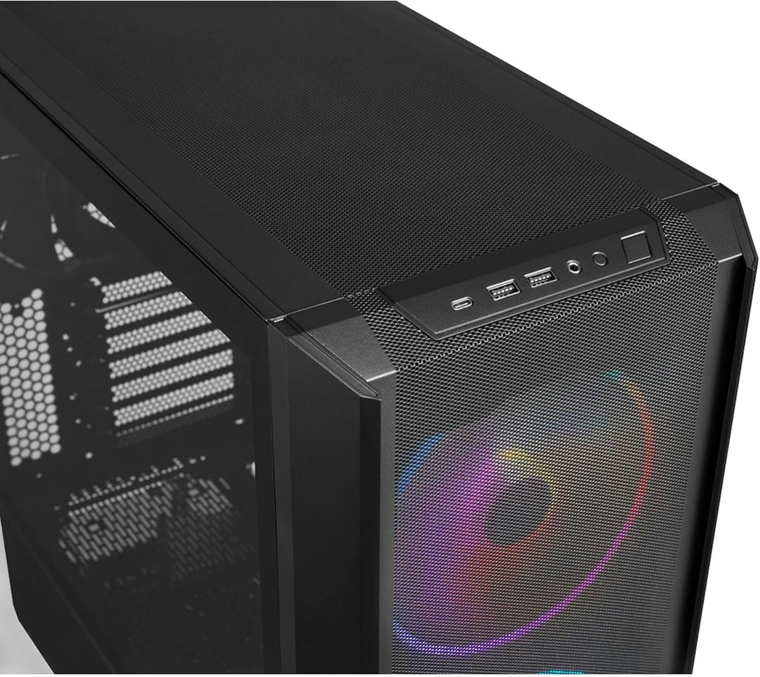 LIAN LI LANCOOL 216 Gaming PC Gehäuse Schwarz - E-ATX Gehäuse - Gaming PC Case - PC-Gehäuse RGB - Ga