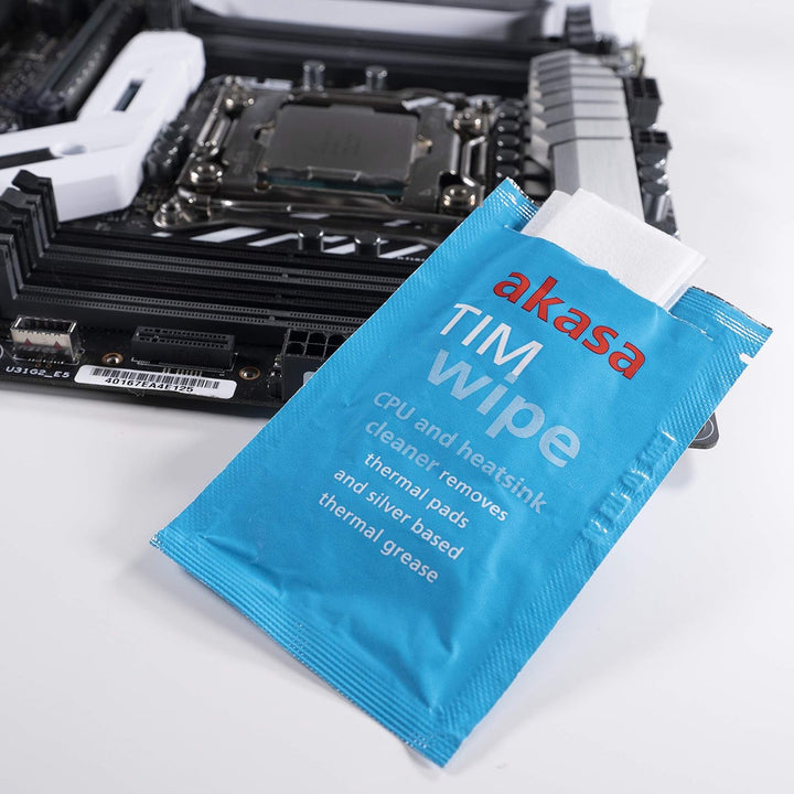 Akasa Tim Tücher, Wärmeleitpaste Reinigungstücher, Thermal paste Entferner, Ideal für CPU, GPU, Kühl
