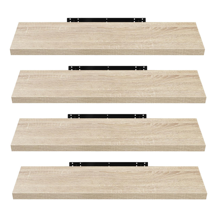 EUGAD Wandregal, Regal Wand 4er Set, Wandboard für Wohnzimmer, Küche, Badezimmer, Bücher/DVD/CD/Bild