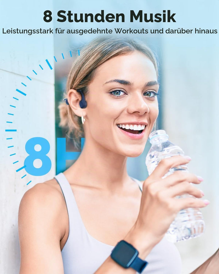 MONODEAL Knochenschall Kopfhörer Bluetooth 5.3 Open Ear Kopfhörer, Typ-C Ladeanschluss, IPX6 wasserd