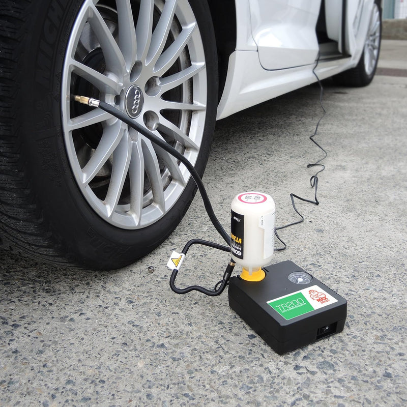 Tire Repair Kit CAR with "valve through" technology, for generic cars.