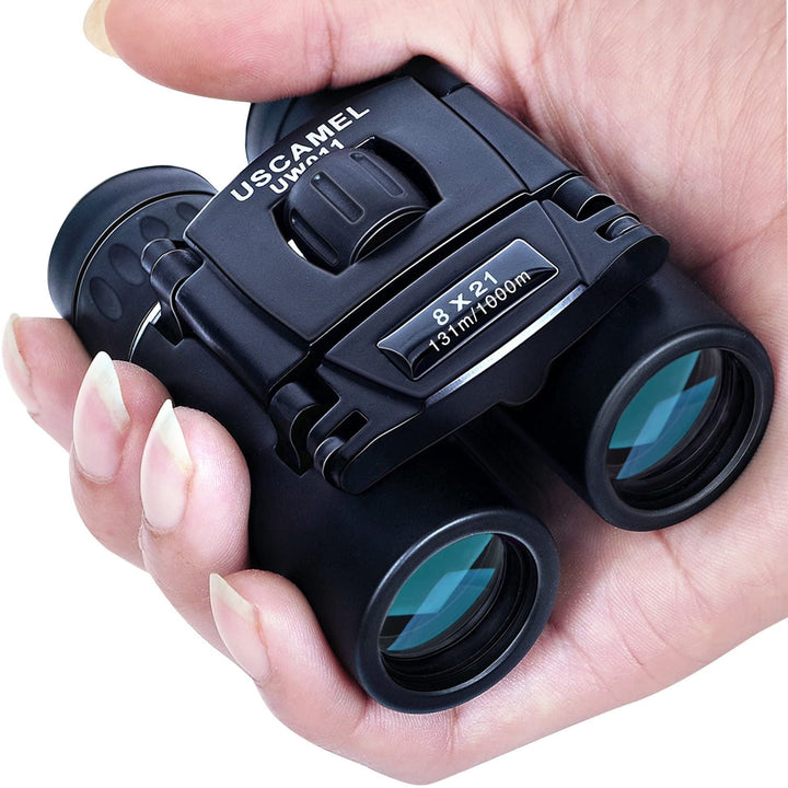 USCAMEL 8x21 Mini Doppelfernrohr Fernglas, Hohe Vergrösserung und Hohe Auflösung