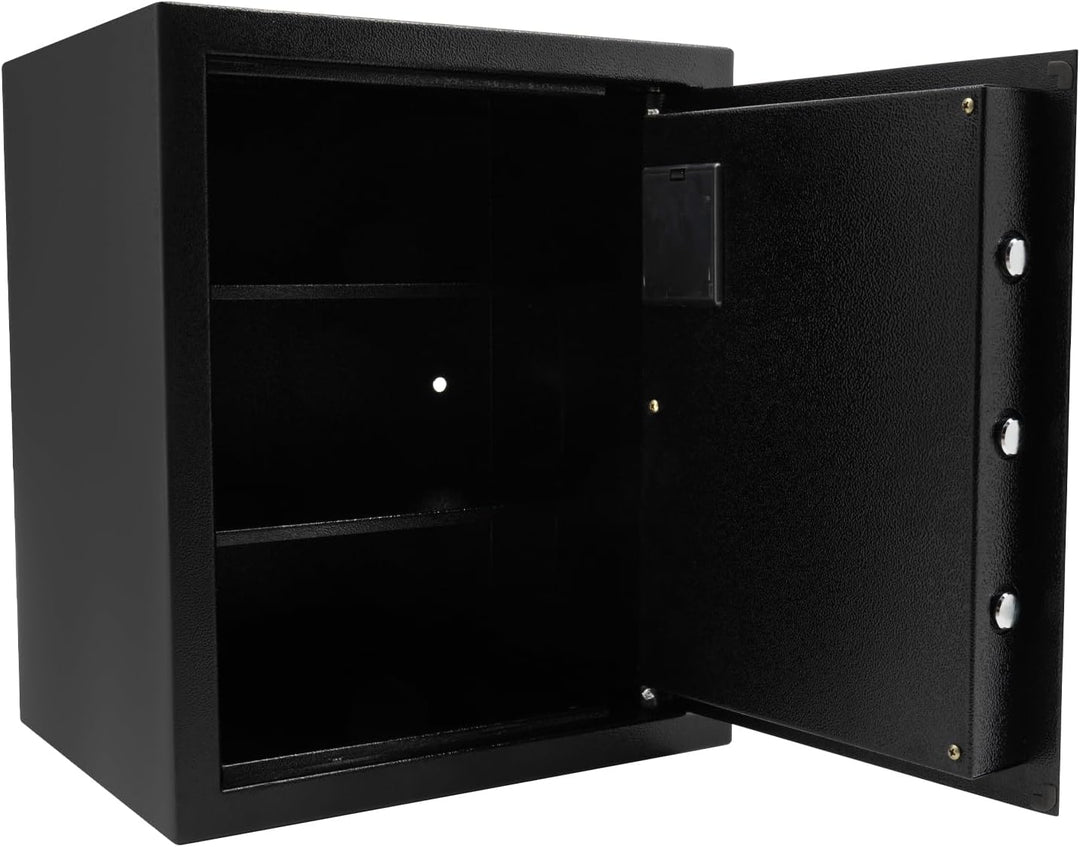 Begoniape Safe Tresor 38 * 31 * 45cm Feuerfest MöBeltresor 3 Fächer MöBeltresor mit Schlüssel und Za