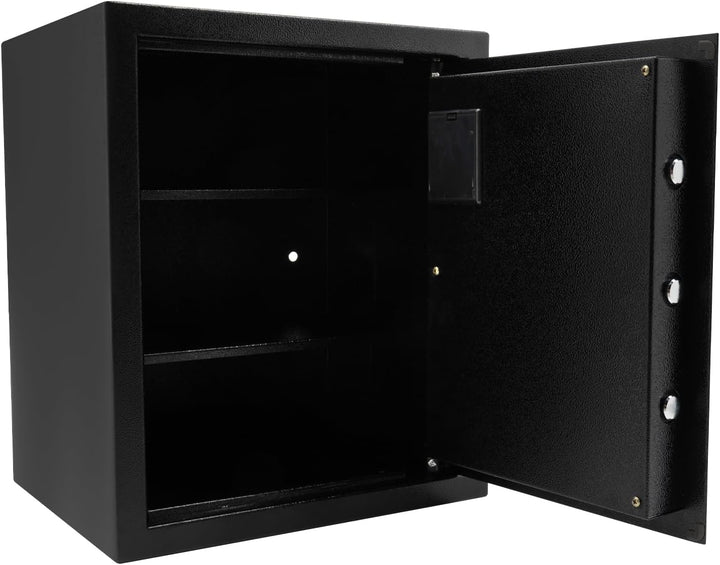 Begoniape Safe Tresor 38 * 31 * 45cm Feuerfest MöBeltresor 3 Fächer MöBeltresor mit Schlüssel und Za