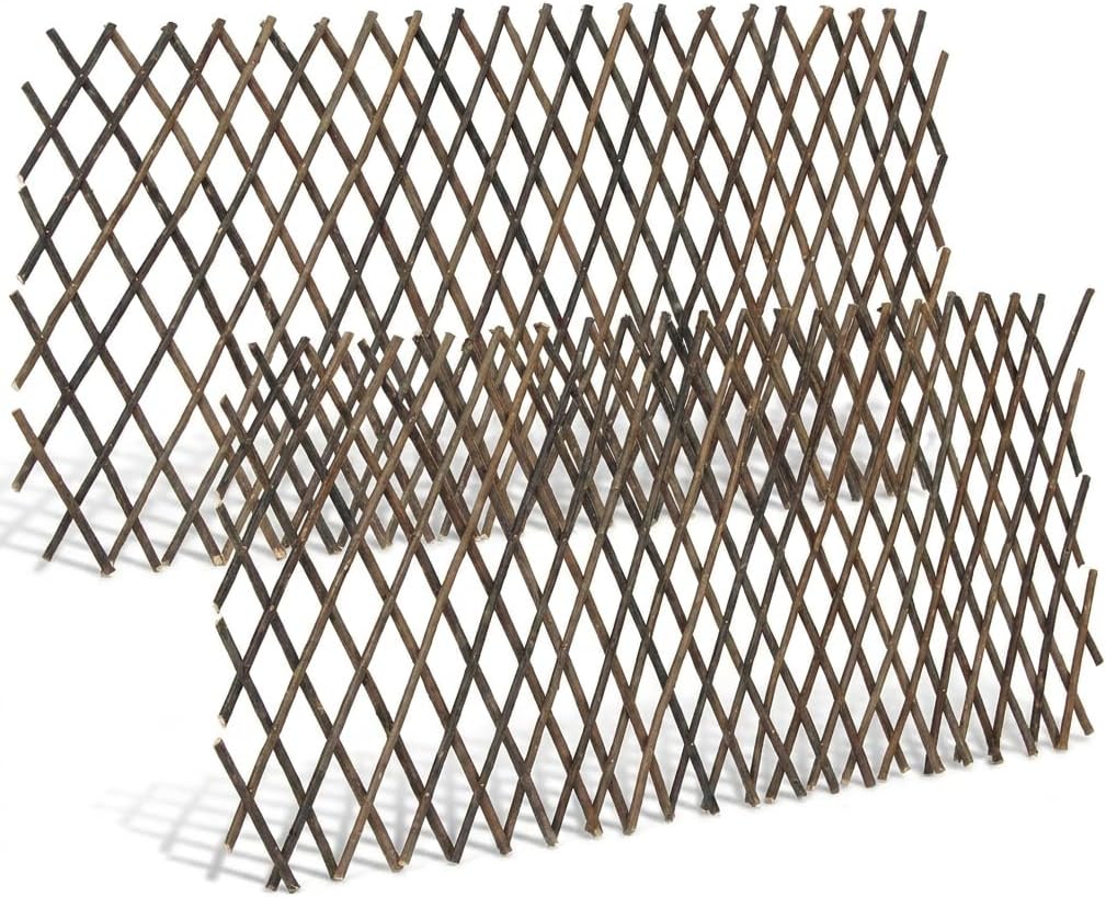 FRANK FLECHTWAREN Rankgitter variabel, bis 80 x 120 cm verstellbar, Kletterhilfe Garten, Flexibles R