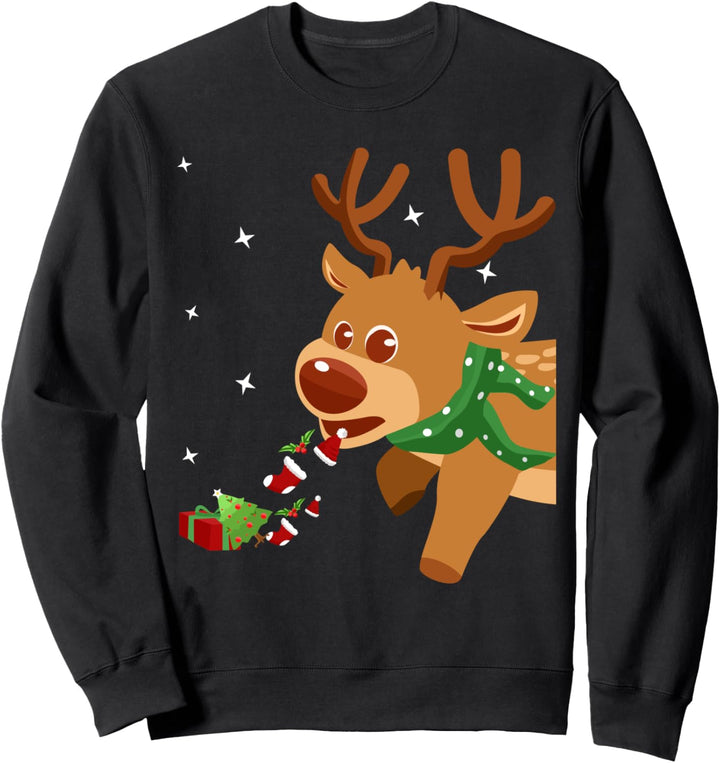 Lustiges Weihnachts Rentier Partnerlook Weihnachten Rentier Sweatshirt