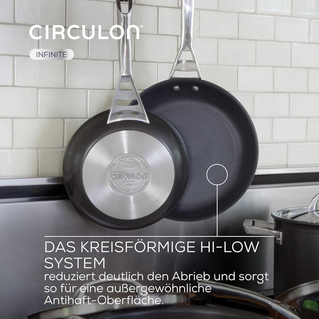 Circulon Infinite topfset induktion 4 teilig - Antihaft-Töpfe und kochtopf set mit Edelstahldeckeln