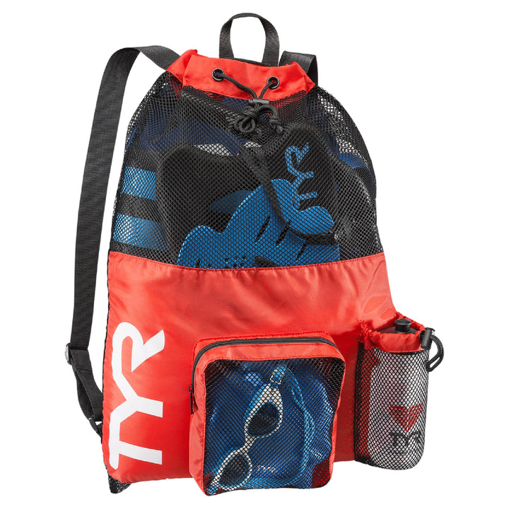 TYR Unisex Big Mesh Mummy Rucksack Tasche Einheitsgrösse Rot, Einheitsgrösse Rot