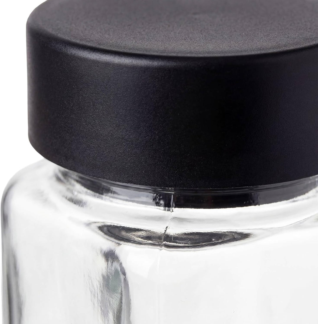 CLP Gewürzgläser eckig 24er Set (120ml), Gewürzstreuer klein mit Streueinsätzen und Etiketten, inkl.