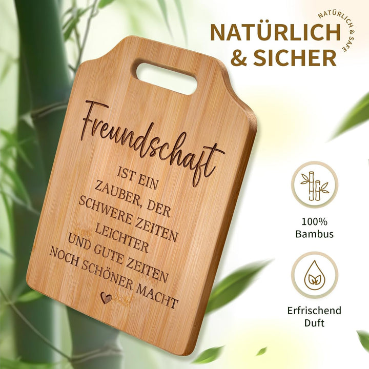 Beste Freundin Geschenke - Graviertes Bambus Schneidebrett, Best Friends Geschenke, Freundschaft Ges