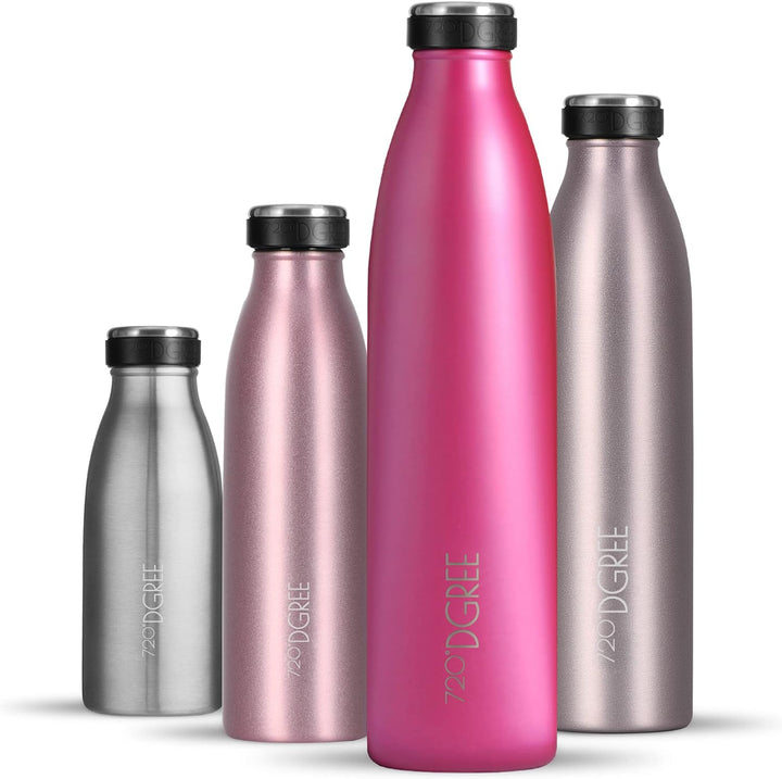720°DGREE Edelstahl Trinkflasche “milkyBottle” - 750ml - BPA-Frei, Auslaufsicher, Kohlensäure geeign