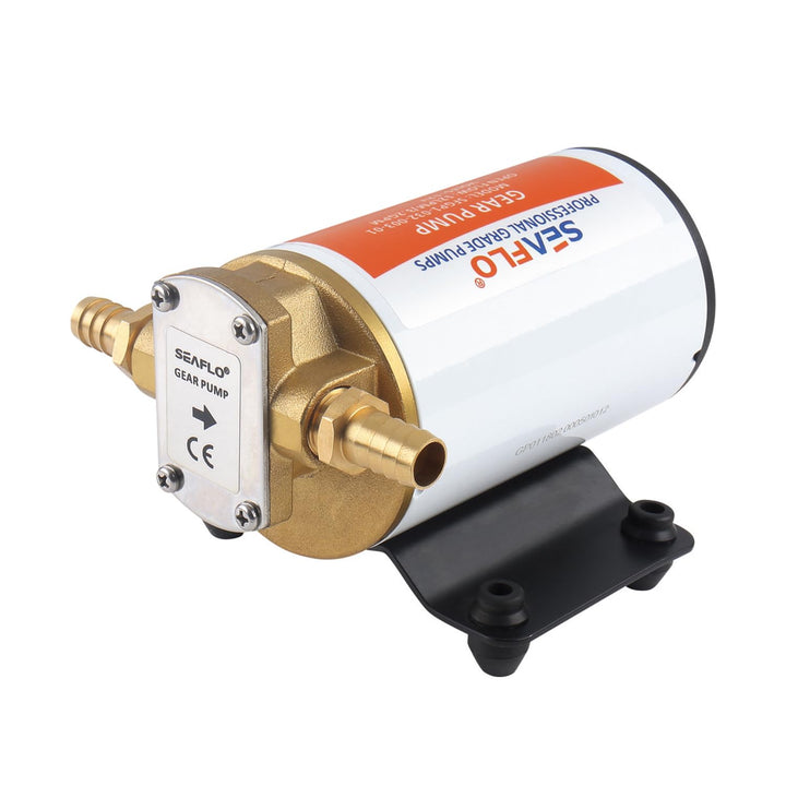 LIGHTEU®, SEAFLO 12V Zahnradpumpe für Öltransfer - 3,2 GPM, 12LPM, 3/8" FNPT Anschlüsse, Kupferrad,