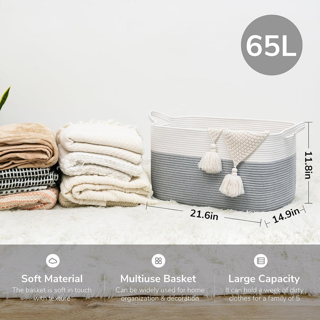 TIMEYARD Wäschekorb, Wäschesammler, Aufbewahrungskorb, Faltbarer Wäschekorb, Square Laundry Baskets,