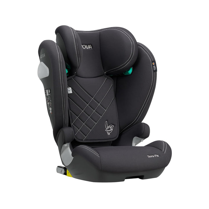 AVOVA Sora-Fix (Koala Grey) der Folgesitz geeignet von 100 bis 150 cm, 4 bis 12 Jahre, mit Isofix, B