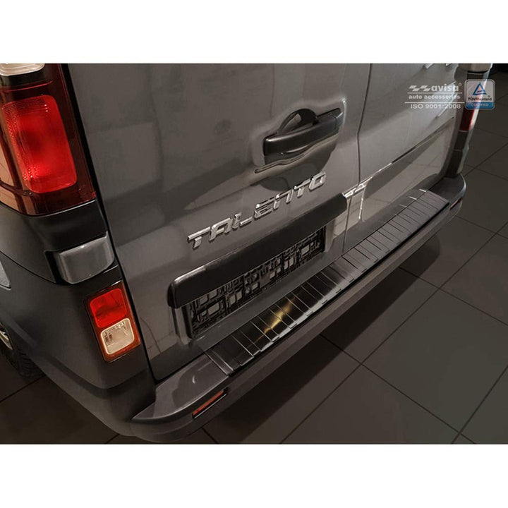 Avisa 2/45067 Schwarz Edelstahl Heckstossstangenschutz kompatibel mit Opel Vivaro 2014-2019 & Renaul