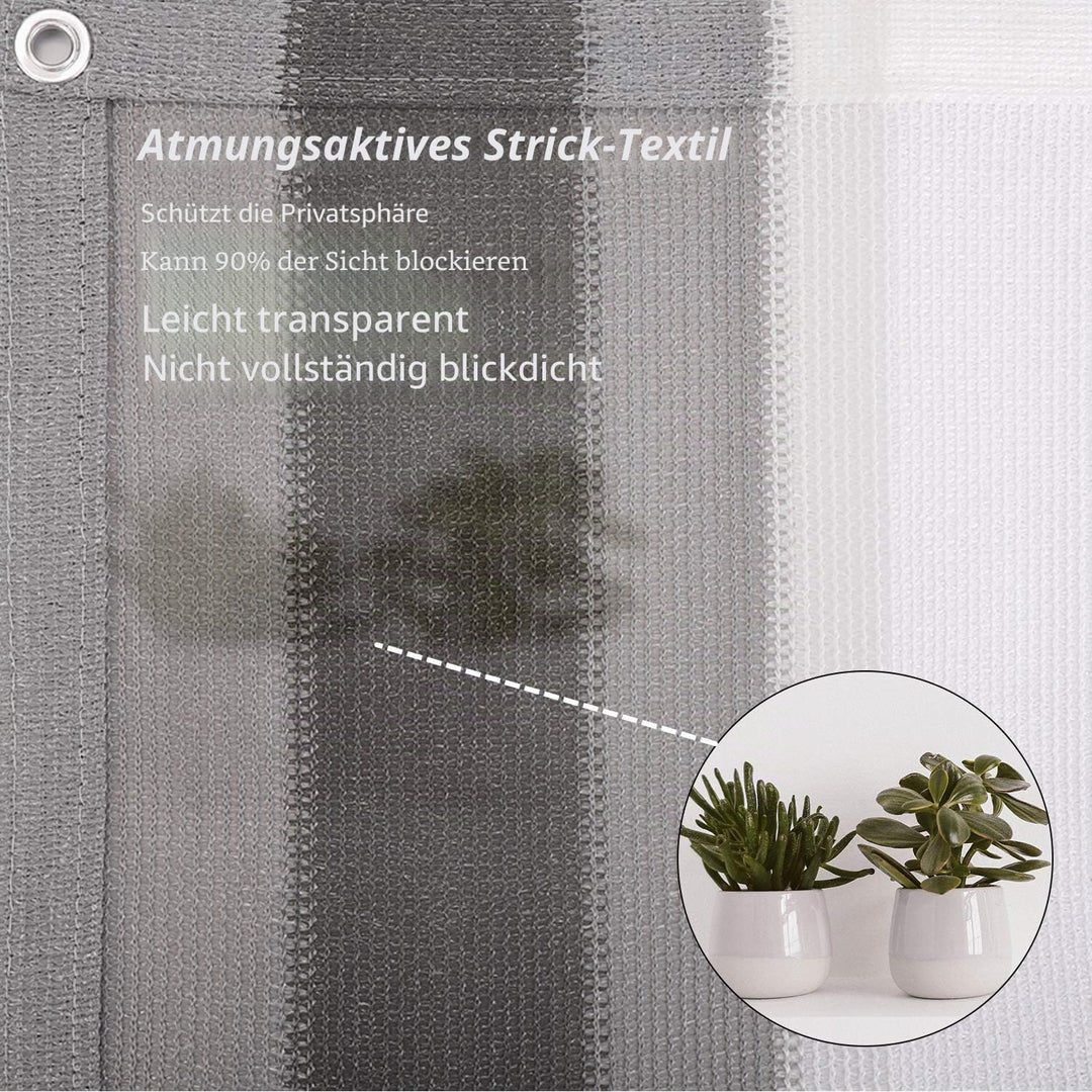 Sekey Balkon Sichtschutz Balkonabdeckung HDPE 220 g/m², 75x500cm, Leicht Transparent Wind- und UV-Sc