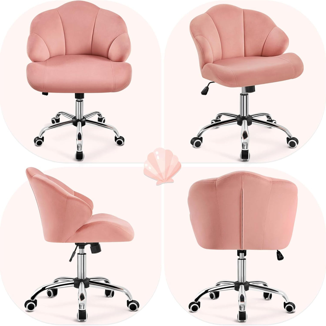Yaheetech Bürostuhl Ergonomisch Schreibtischstuhl höhenverstellbar Drehstuhl, Bürosessel in Muschelf