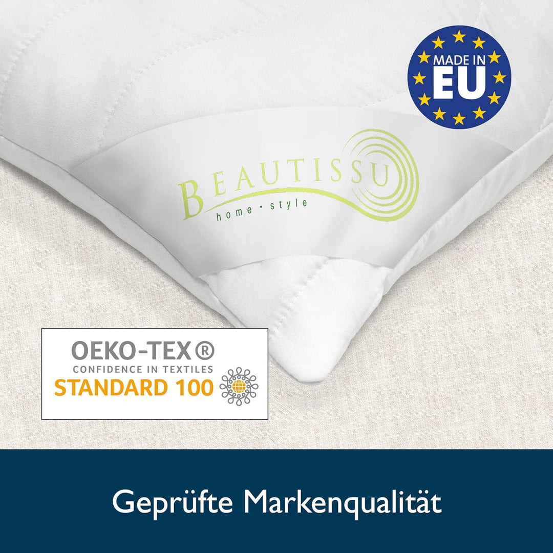 Beautissu Seitenschläferkissen atmungsaktiv individuell Reissverschluss | 200x40cm waschbar 60°C Mik