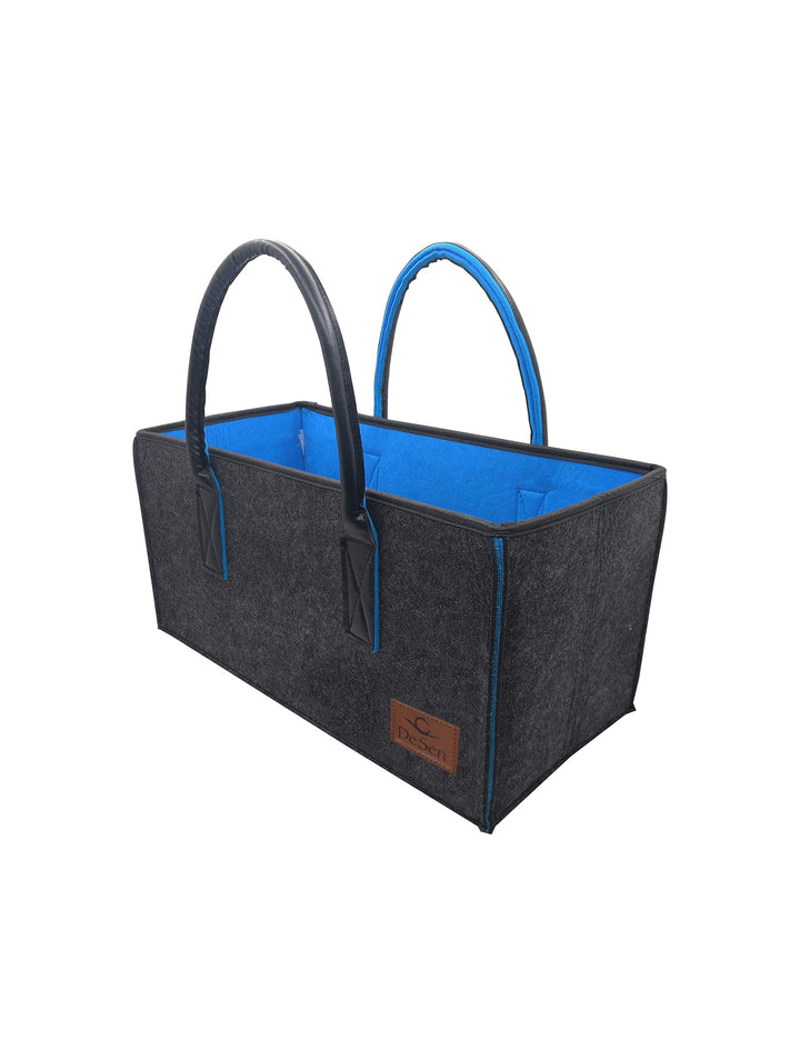 DeSen Deluxe Filztasche Hochwertige Einkaufstasche, Schicke Strandtasche, Henkeltasche, Zeitungskorb