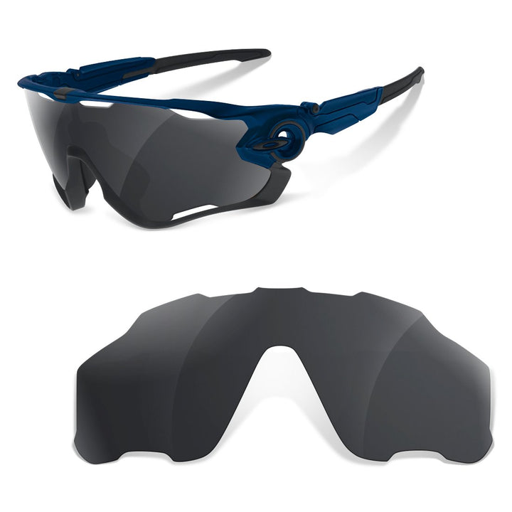 Kompatibel Ersatzgläser für Oakley Jawbreaker OO9290 Black Iridium, Black Iridium