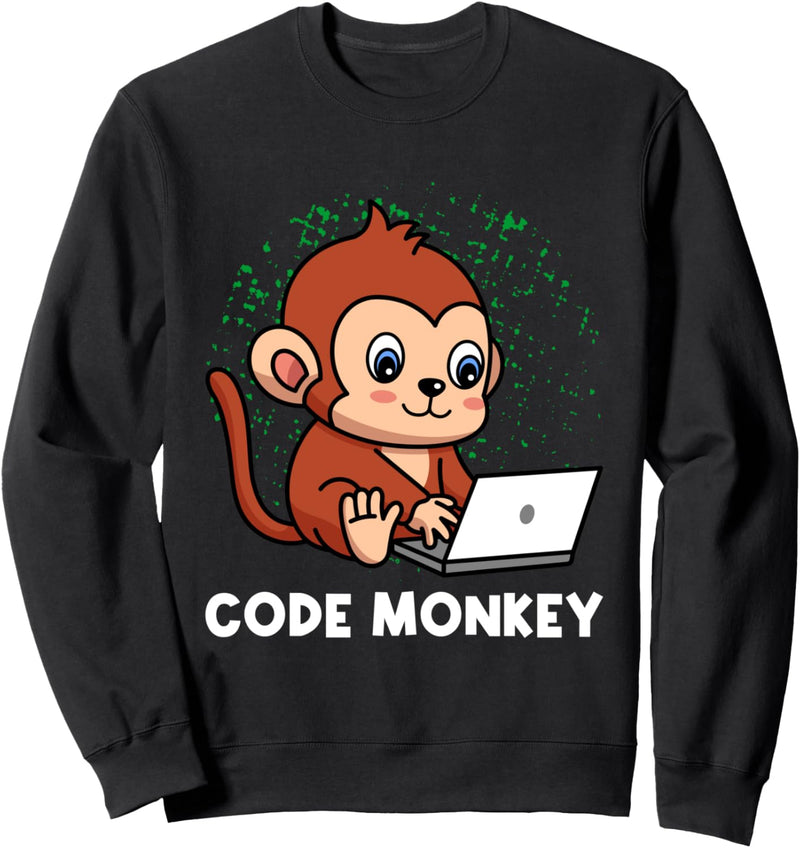 Code Monkey Programming Coder Computer Geek Entwickler PC Sweatshirt