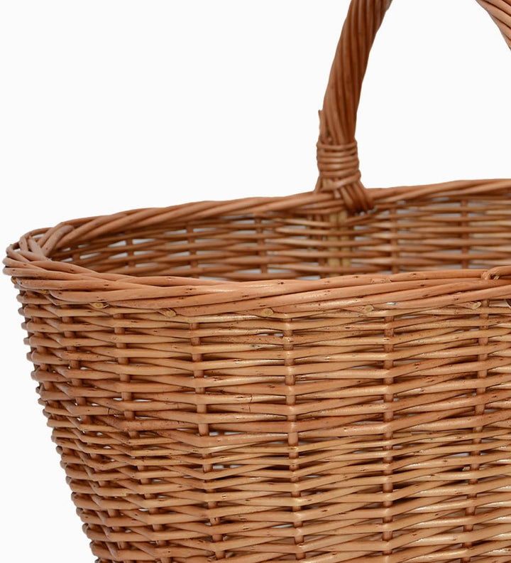 UNUS Weidenkorb Picknickkorb Einkaufskorb Henkelkorb 44,5x33,5x20cm(LxHxB) braun Braun gross, Braun