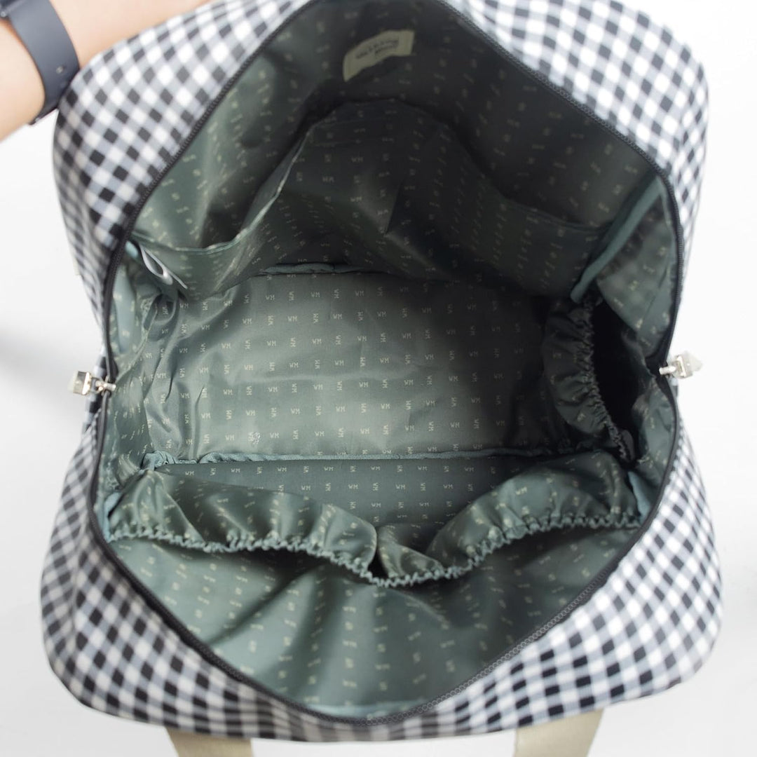 Walking Mum. I Love Vichy Wickeltasche für Kinderwagen, vielseitiges Design mit kurzen Griffen und S