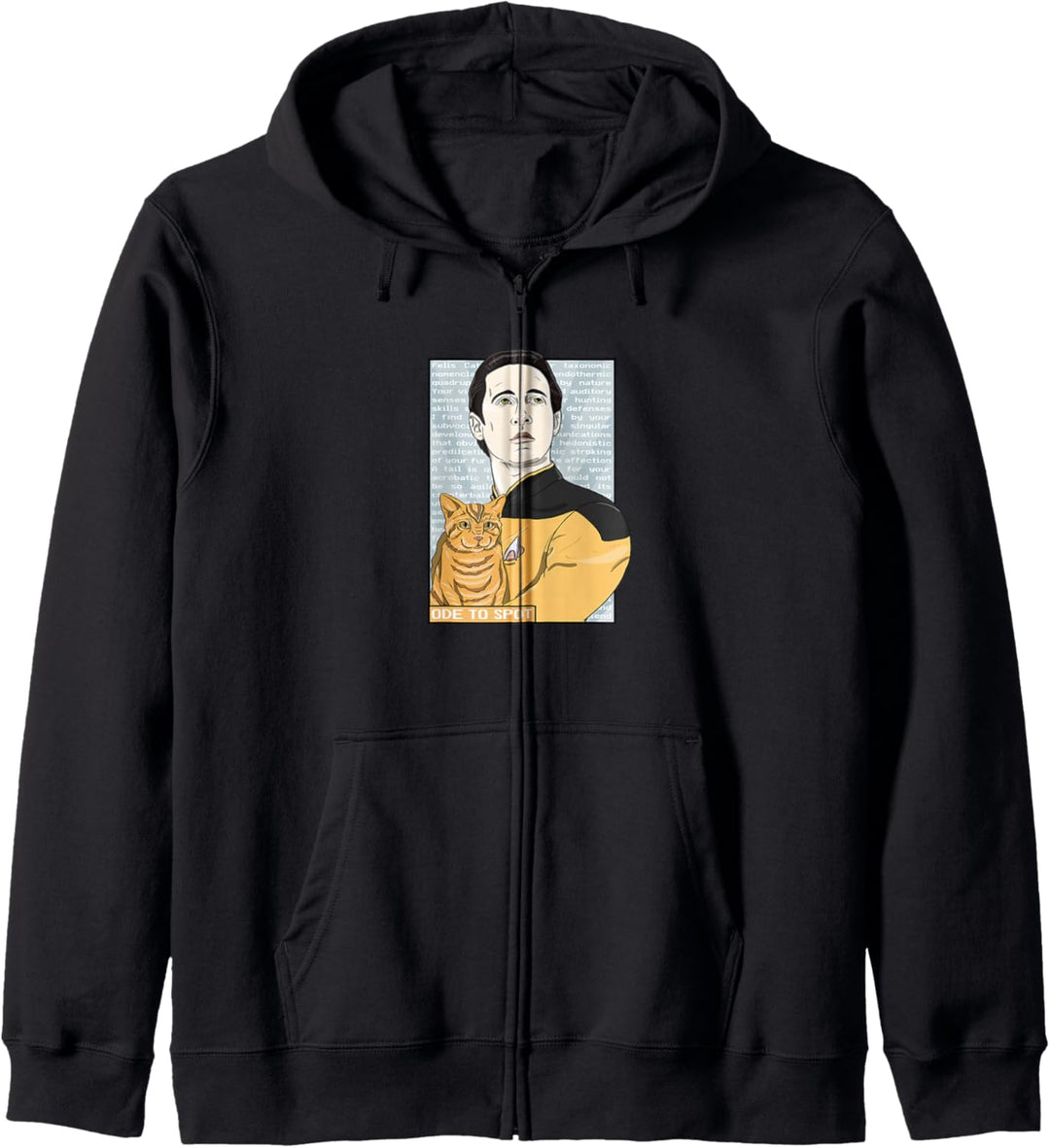 Star Trek: The Next Generation Data Ode To Spot Portrait Kapuzenjacke