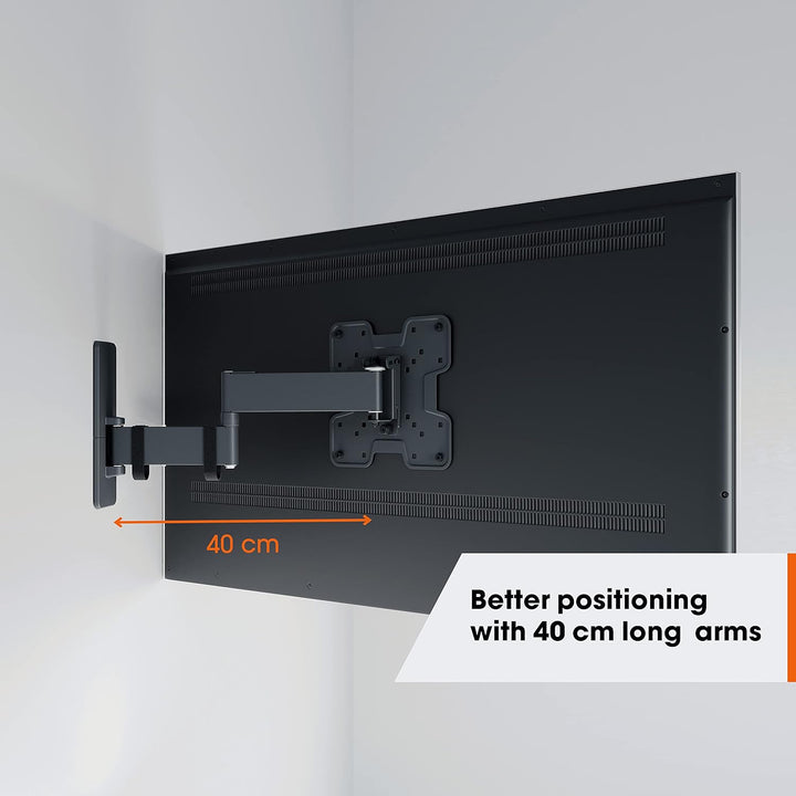 Vogel's Quick TVM 1245 Schwenkbare TV-Wandhalterung für 19-43 Zoll Fernseher, Max. 15 kg, Schwenkbar
