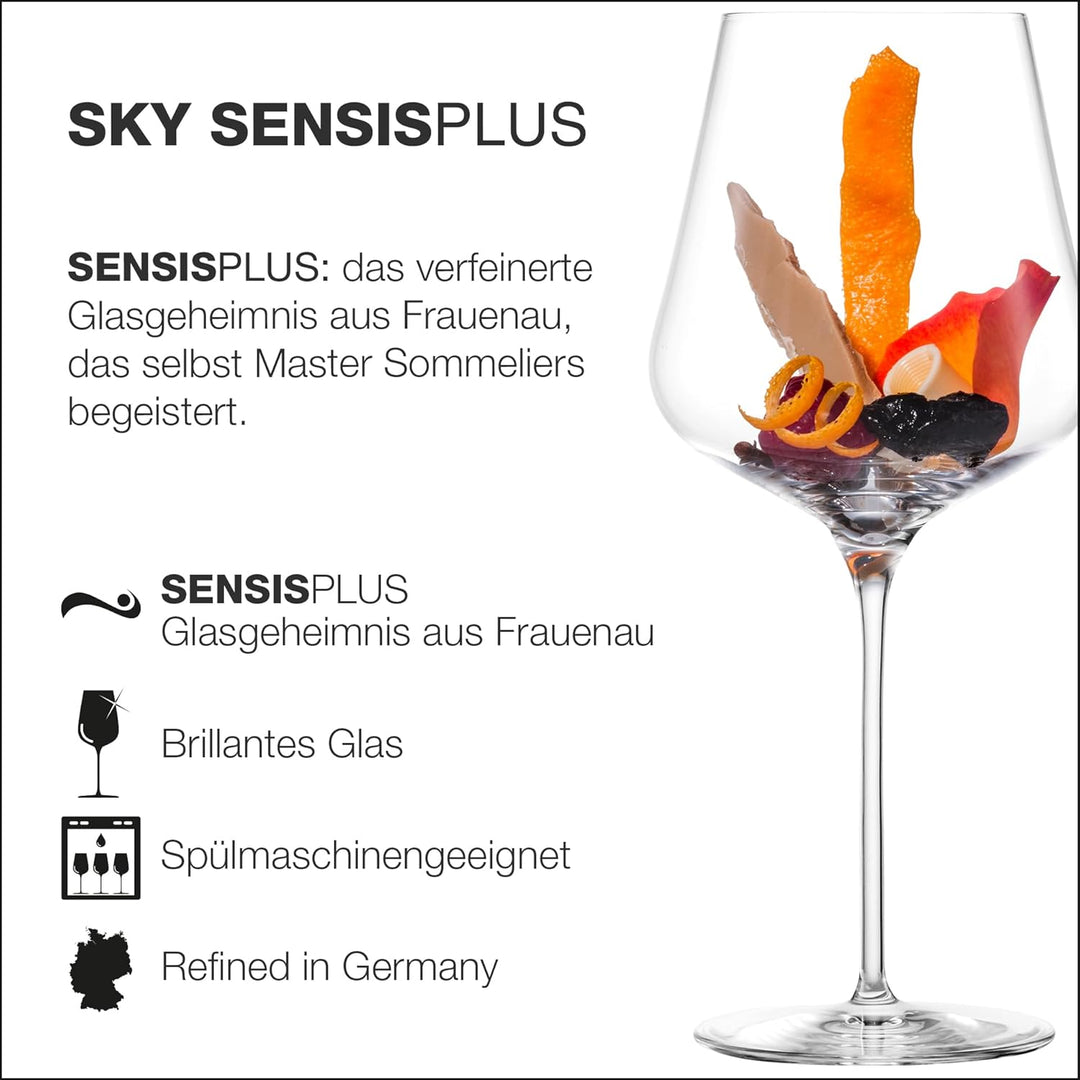 Eisch Sky Burgundy Sensis Plus bleifreies Kristallweinglas, 2 Stück, 713 ml Burgunderrot, 2er-Set, B