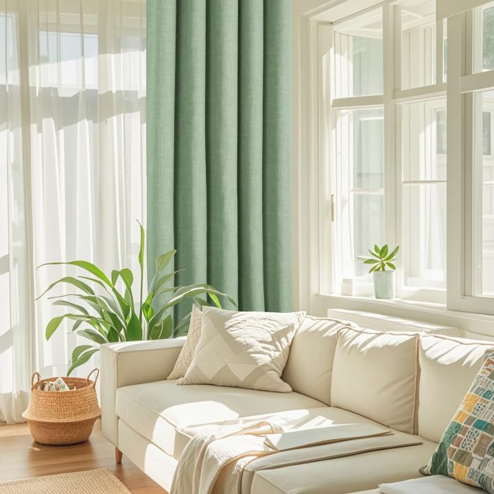 always4u Blickdichte Gardinen Verdunkelungsvorhang mit Ösen, Elegente Vorhang für Wohnzimmer Modern