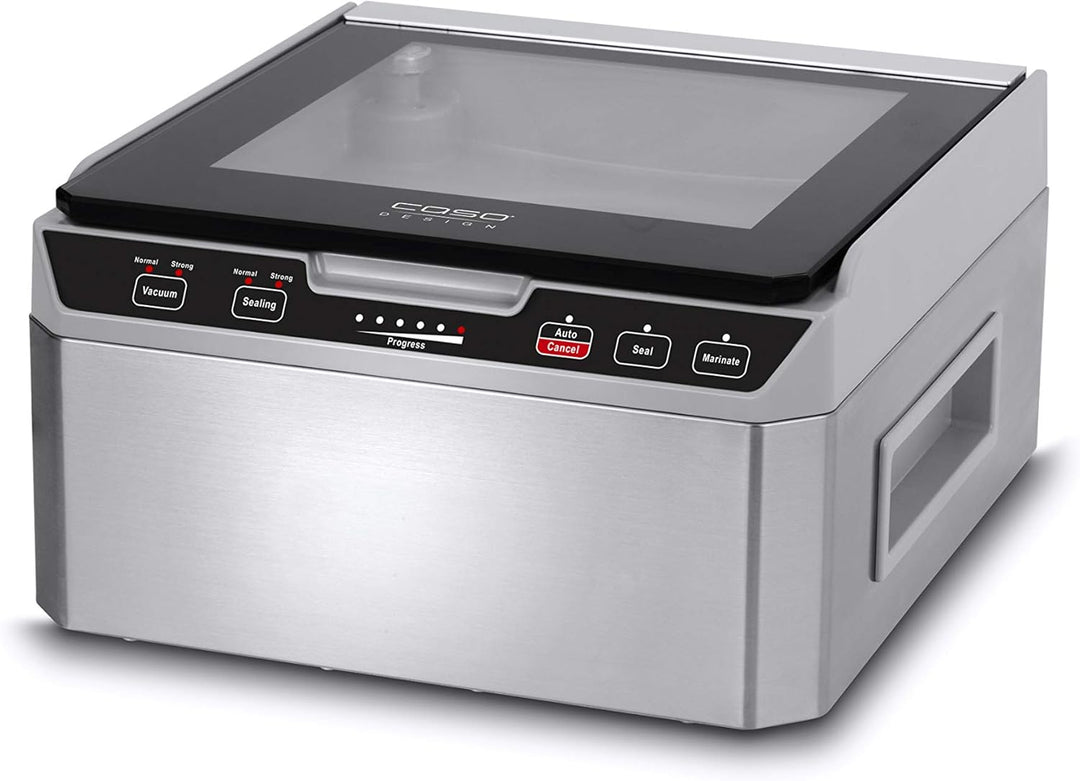 Caso VacuChef 40 - Kammervakuumierer aus Edelstahl, 3L Vakuumkammer 70 Liter/Minute &amp; Profi- Folienb