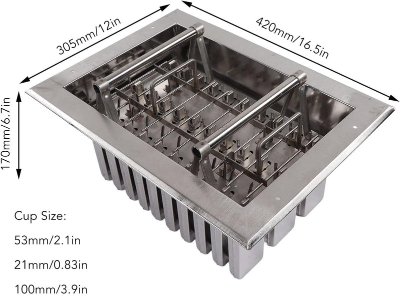 Eiscreme-Formen Silber Edelstahl 30 Stück DIY Eiscreme-Formen Professionelle Eislutscher-Herstellung