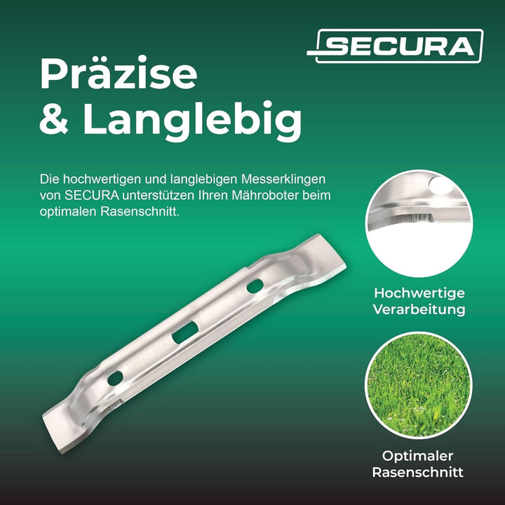 SECURA 2x Messerklingen kompatibel mit Stihl Mähroboter iMOW RMI 422 422P 422PC RMI422 P C - 6301 70