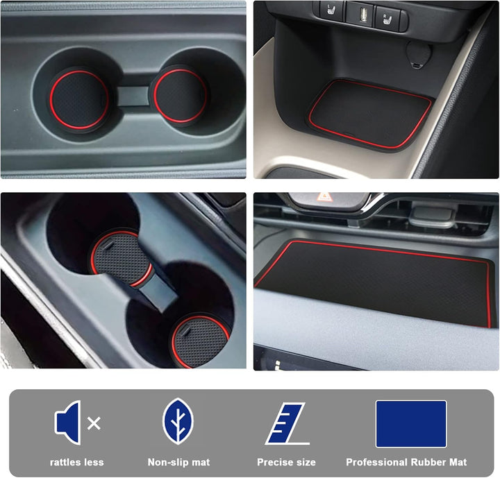 YEE PIN Gummimatten für Toyota Yaris Cross SUV 2021+ Interieur rutschfeste Matten für Mittelkonsole