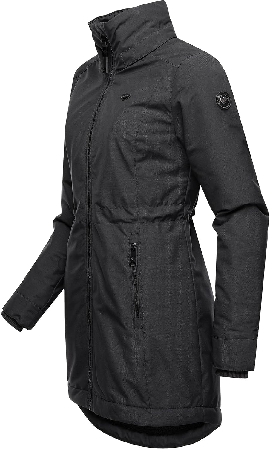 Ragwear Damen Wintermantel Warmer Parka lang wasserdicht mit Abnehmbarer Kapuze Dakkota XS-6XL S Dar