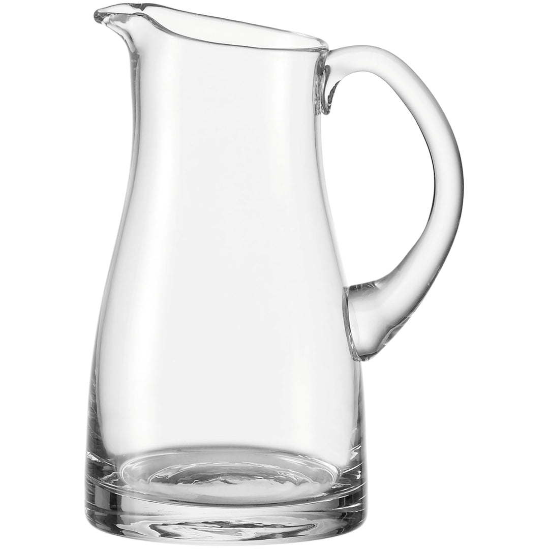 Leonardo Liquid Krug, handgefertigter Glas-Krug, Wasser-Karaffe mit Henkel im klassischen Design, 13