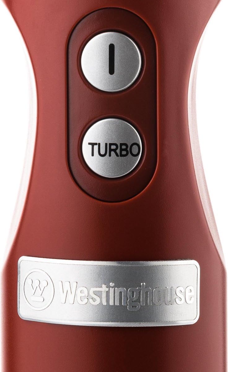 Westinghouse Retro Pürierstab &amp; Stabmixer Rot - Mixstab aus Edelstahl, verschiedene Geschwindigkeite