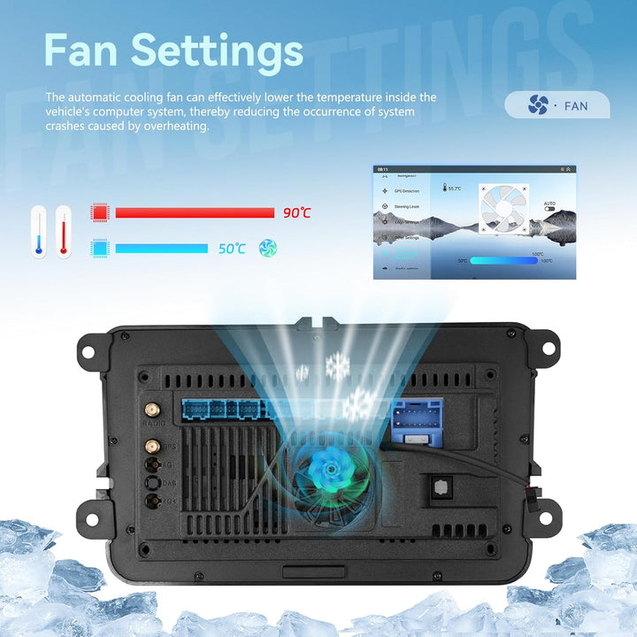 Qualcomm Octa‑Core 4+64G Android Autoradio für VW Golf Passat Jetta Tiguan Polo Caddy, Seat, Skoda –