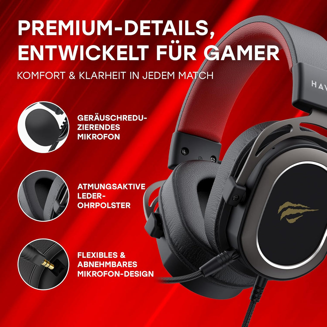 Havit H2008D GAMENOTE Gaming Headset with Mic — Wired Gaming Headset — 50 mm High Magnetic Surround