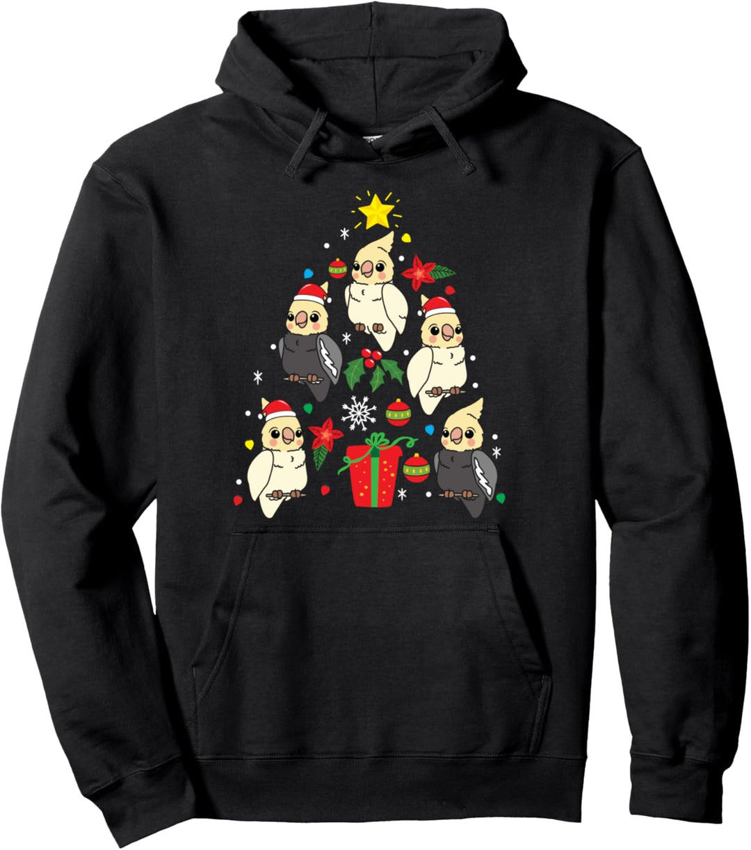 Cockatiel Nymphensittich Weihnachten Lustiger Baum Geschenk Pullover Hoodie