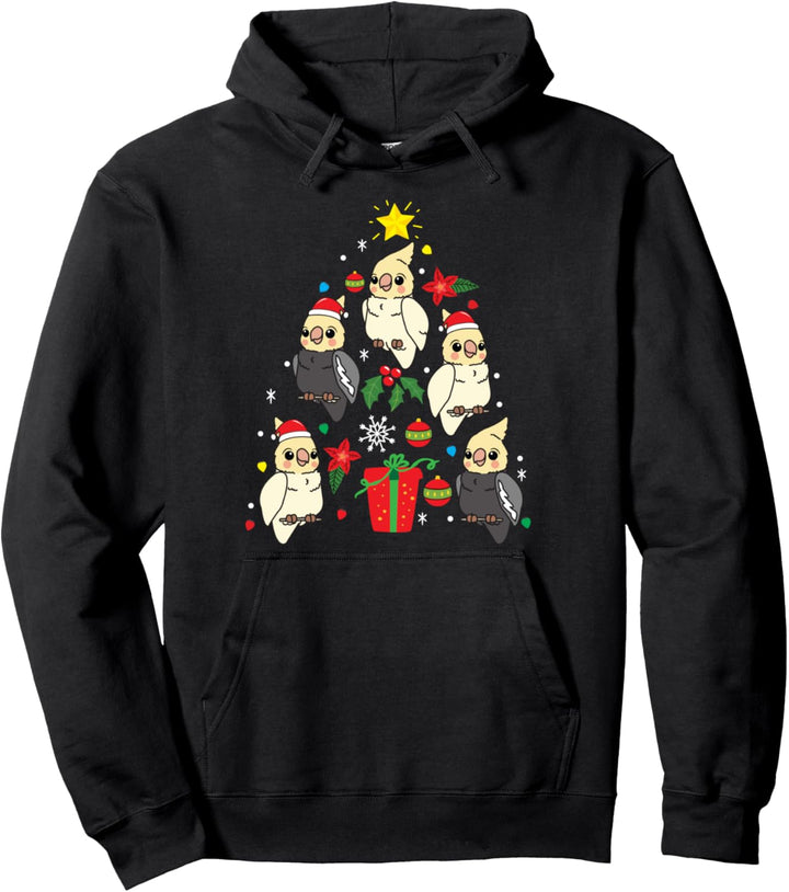 Cockatiel Nymphensittich Weihnachten Lustiger Baum Geschenk Pullover Hoodie