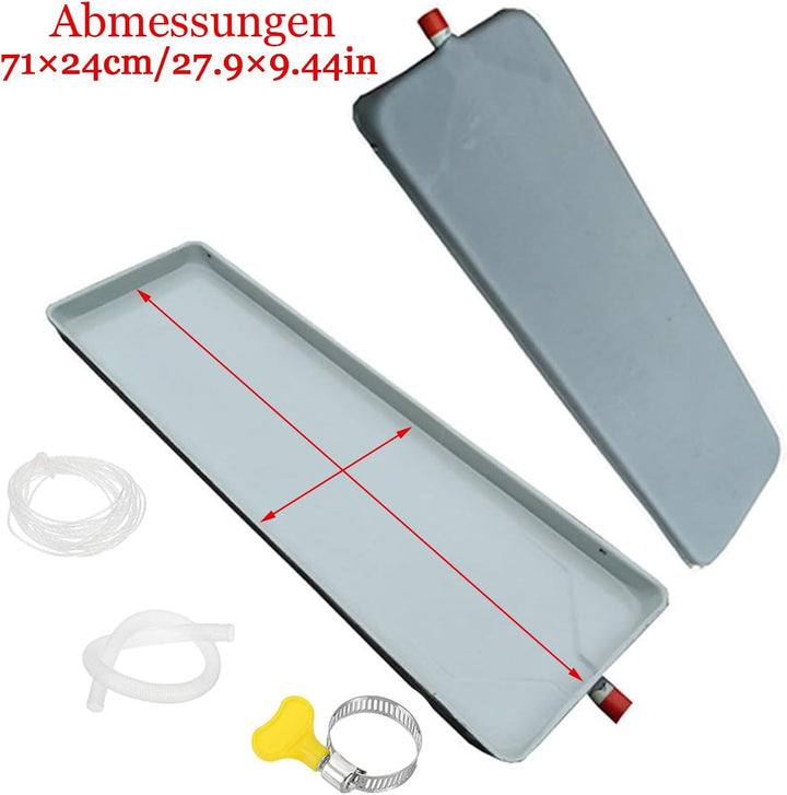 Auffangwanne mit Ablauf 27.9×9.44in, Innen und Aussengeräte Klimaanlage kondensatablaufwanne für HVA