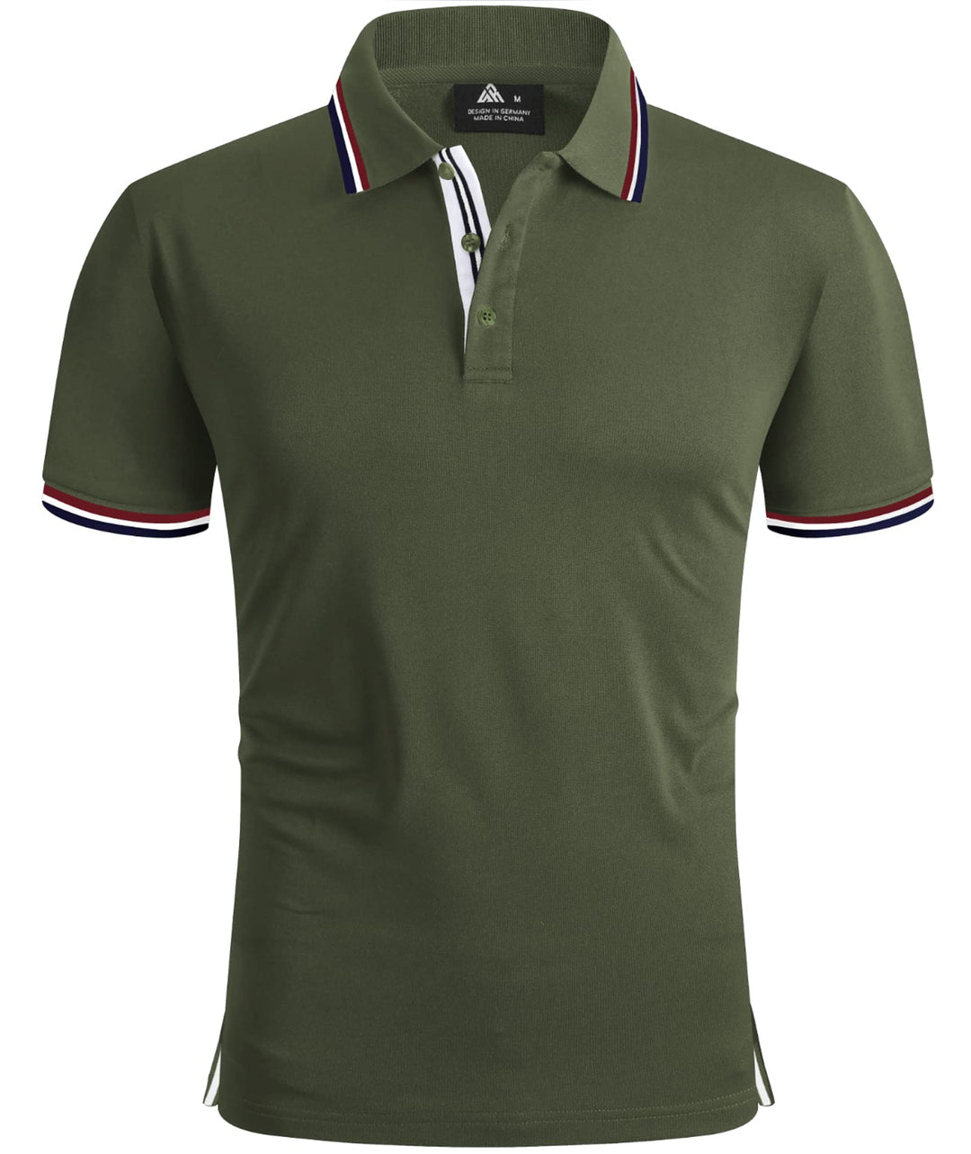 geeksport Poloshirts Herren Kurzarm Tennis Slim Fit Golf Polo Shirt Männer Sport Schnelltrocknend At