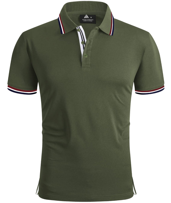 Herren Poloshirt Kurzarm Tennis Regular Fit Shirt Sport Schnelltrocknend Atmungsaktiv Polohemd Somme