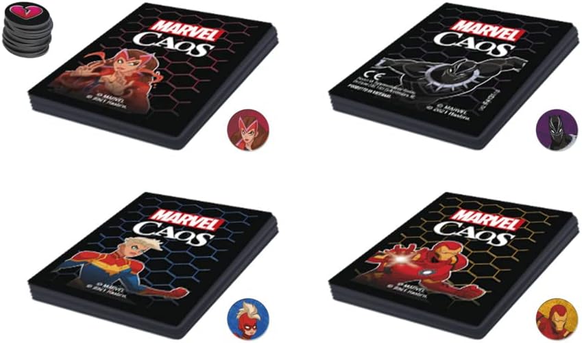 Hasbro Gaming, Marvel Chaos Marvel Superhelden Kartenspiel, lustiges Spiel für Familien ab 8 Jahren,