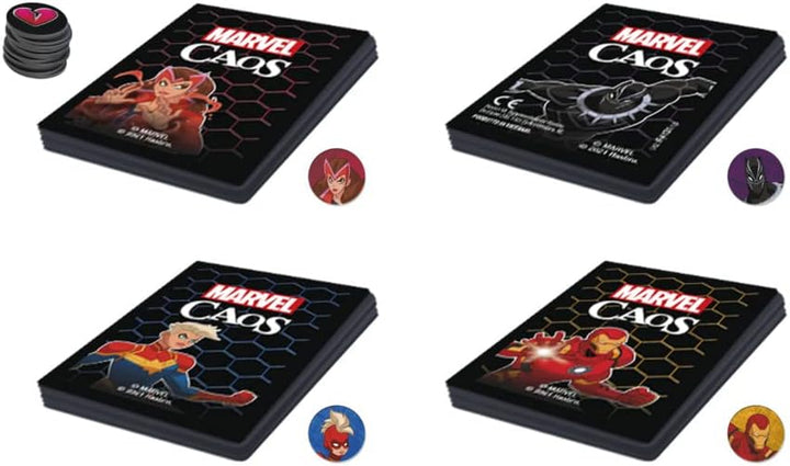 Hasbro Gaming, Marvel Chaos Marvel Superhelden Kartenspiel, lustiges Spiel für Familien ab 8 Jahren,